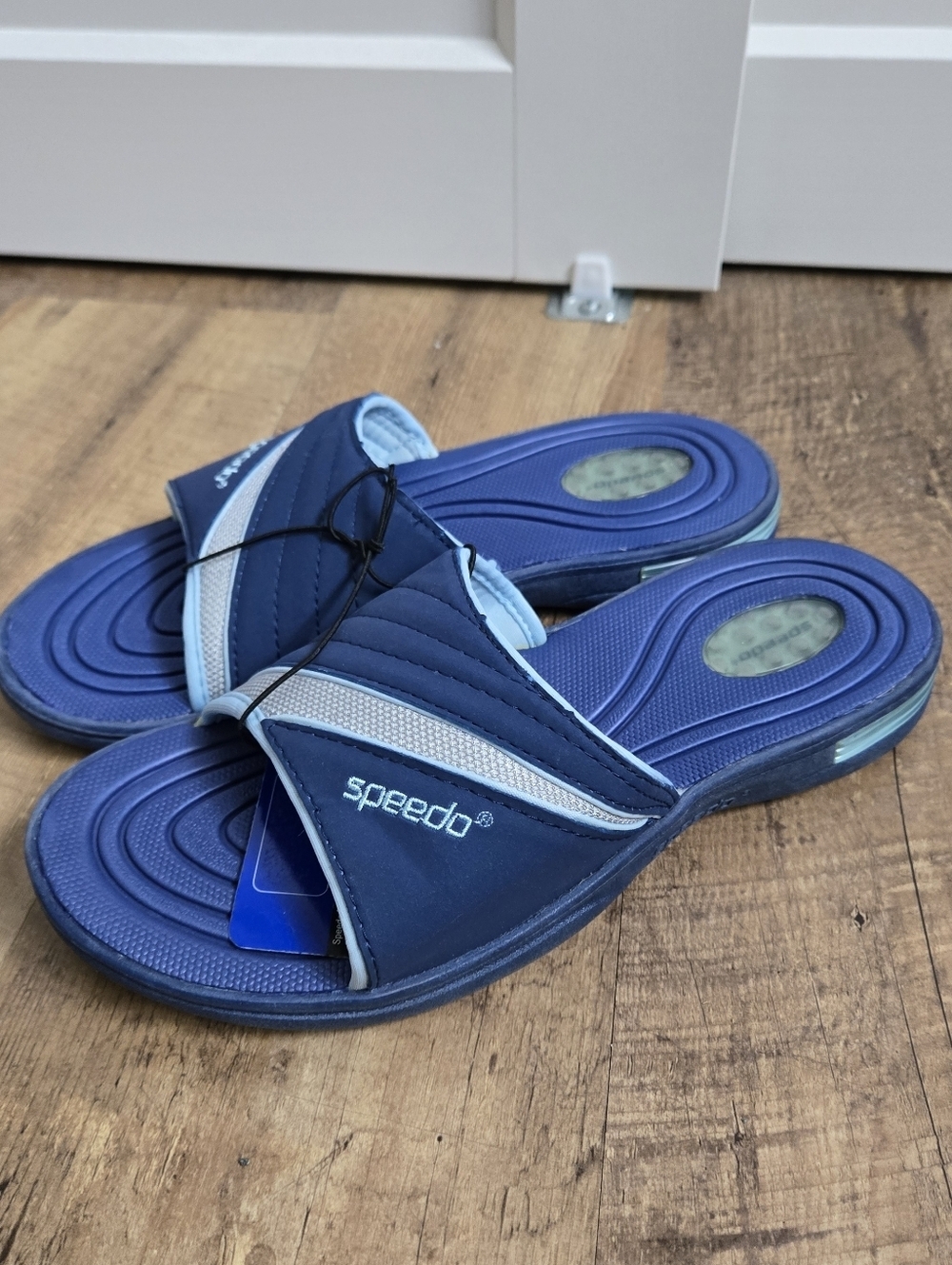 Speedo Womens Blue Slide Sandel Size 8 NWT